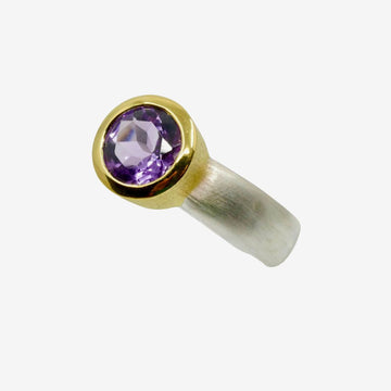 Amethyst Ring Bicolor