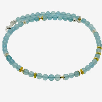 Aquamarin Kette Bicolor