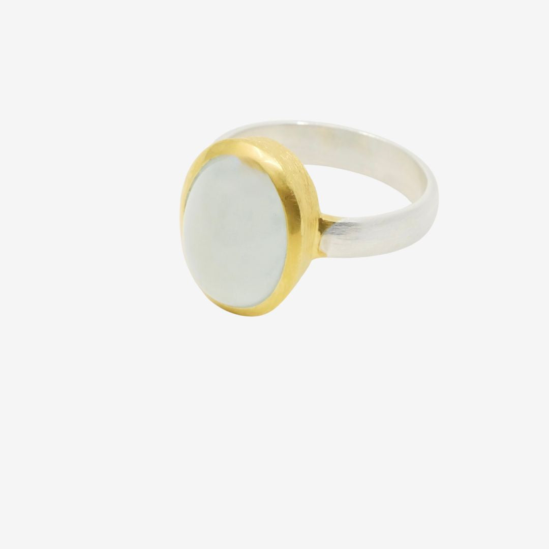Aquamarin Ring bicolor