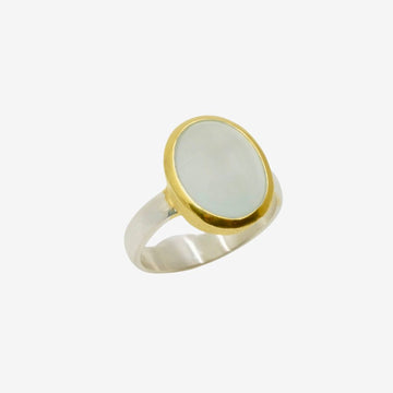 Aquamarin Ring bicolor