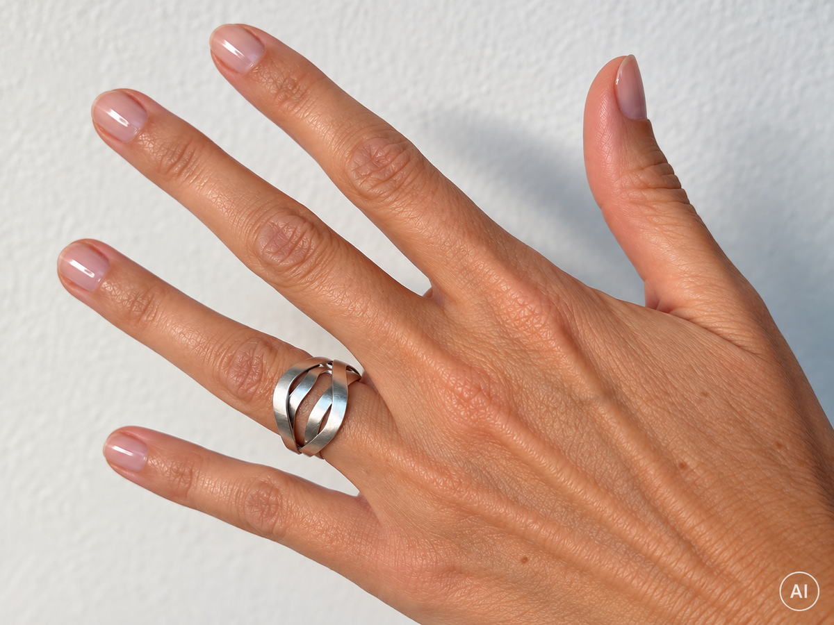 Silber Ring gewickelt