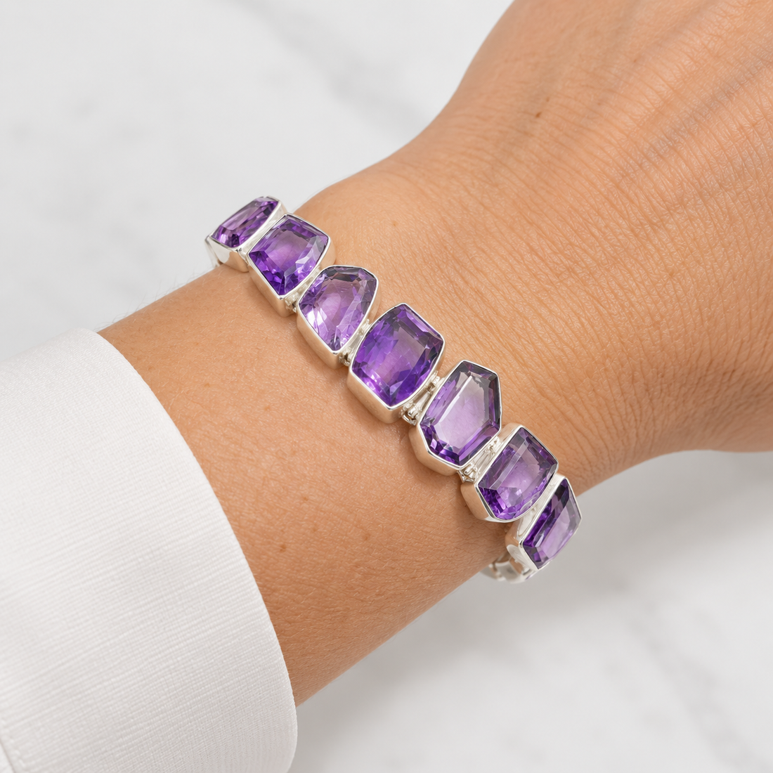 Amethyst Armband Silber