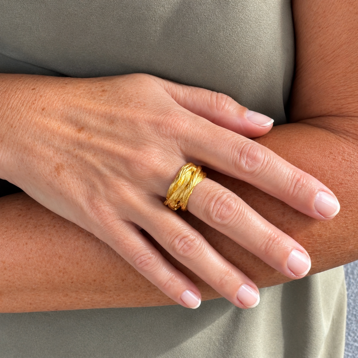 Ring Kordel Breit Gold