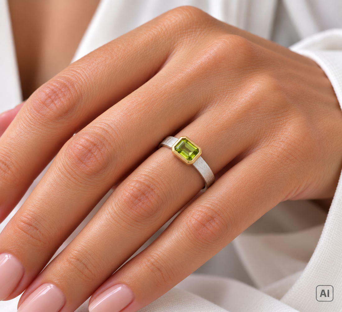 Peridot Ring bicolor