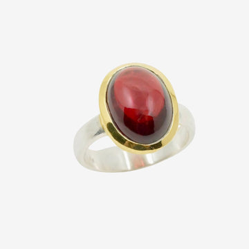 Granat Ring bicolor