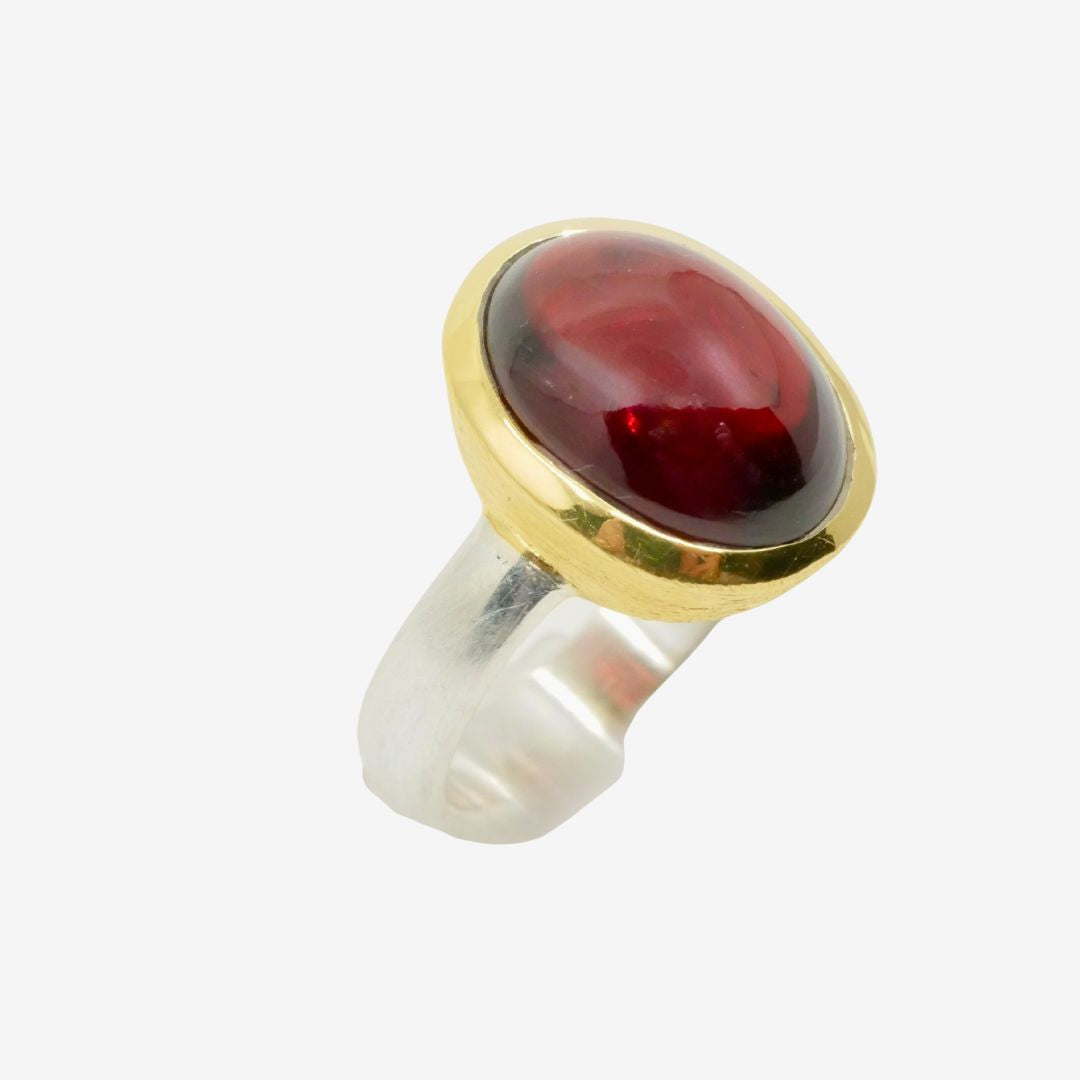 Granat Ring bicolor