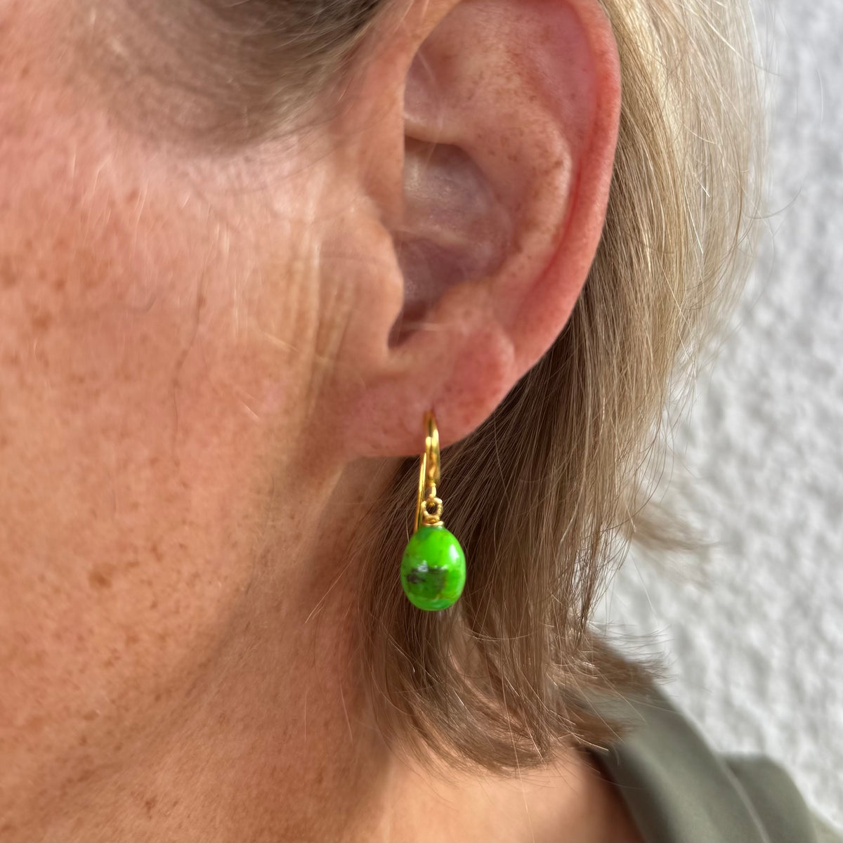 Ohrringe mit grünem Türkis
