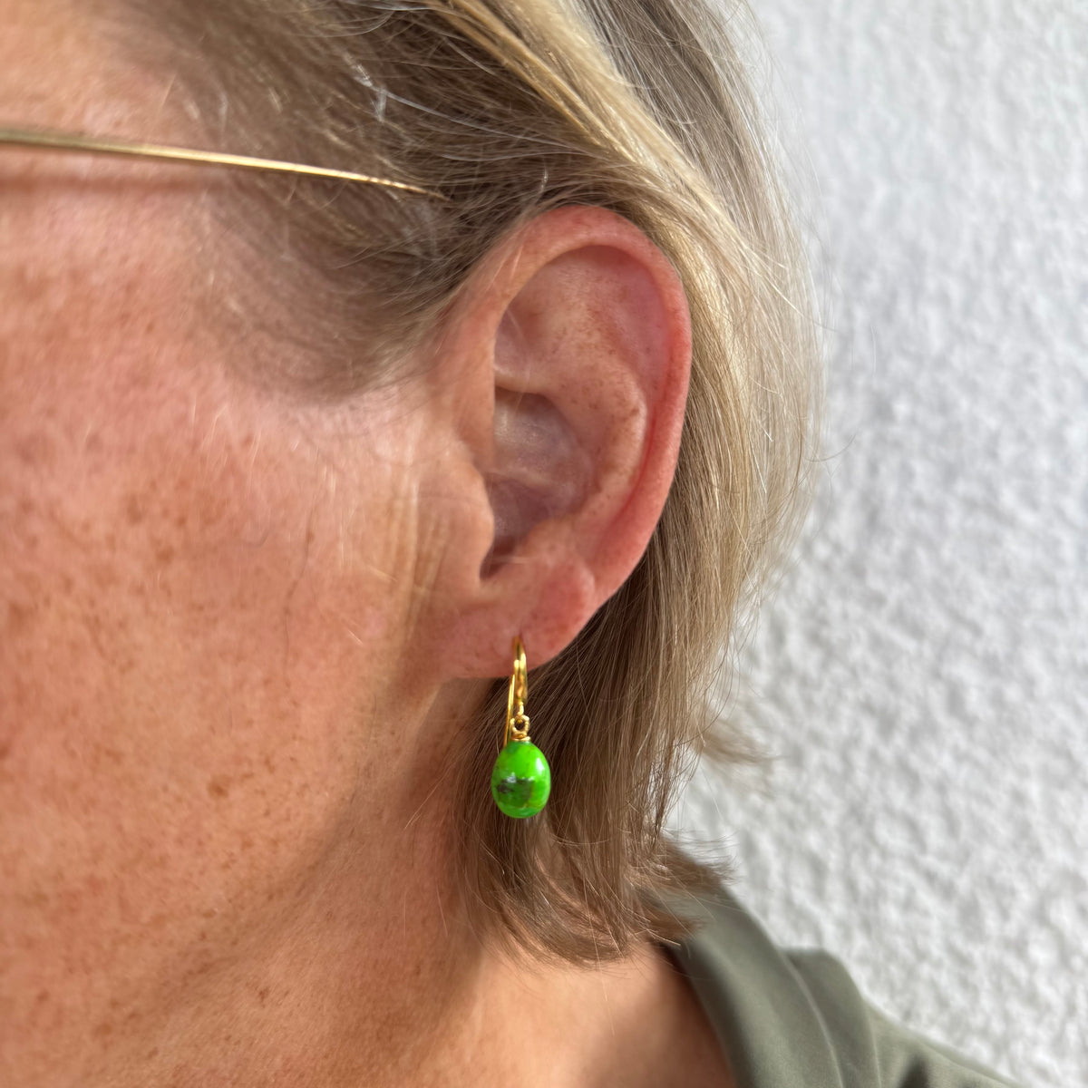 Ohrringe mit grünem Türkis
