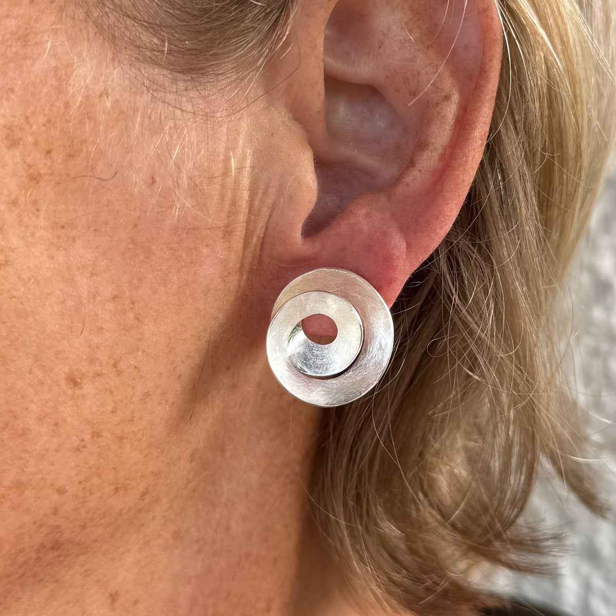 Ohrstecker Schnecke Silber