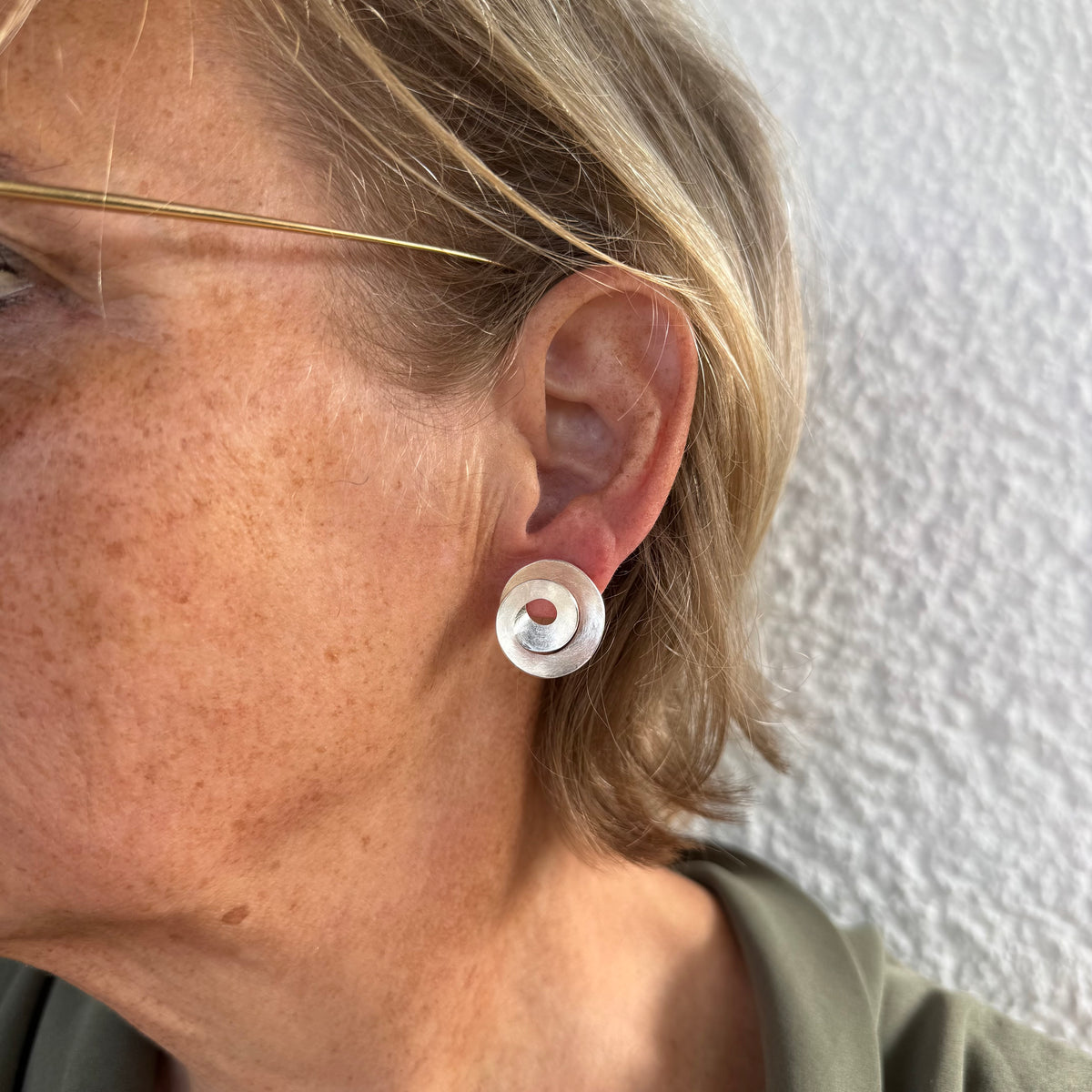 Ohrstecker Schnecke Silber
