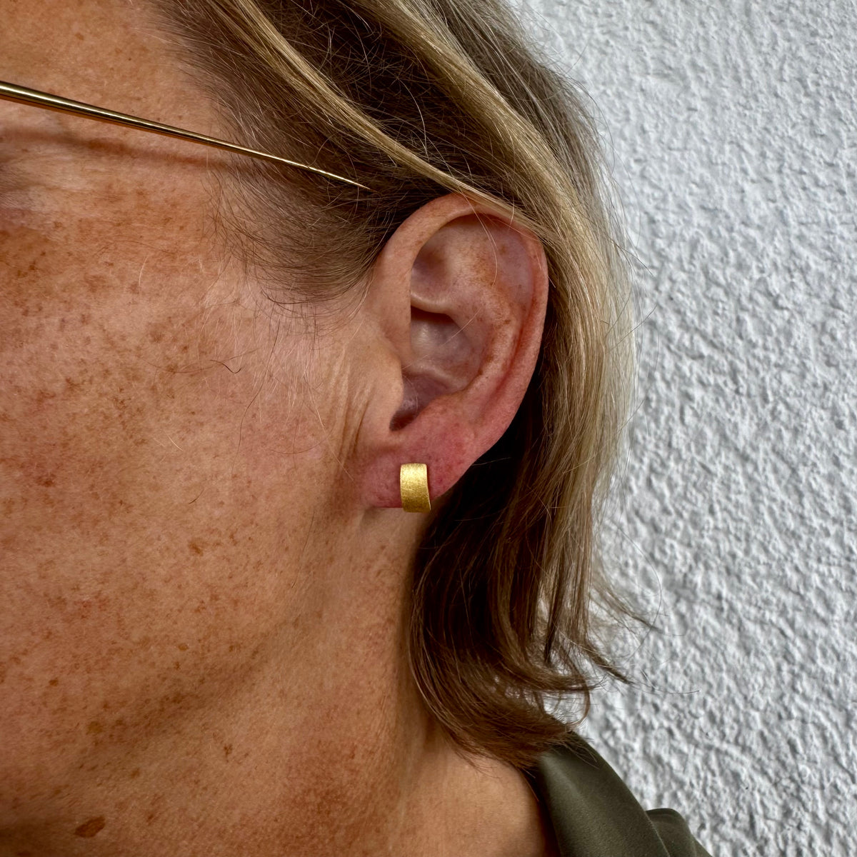 Ohrstecker Rechteckig Gold