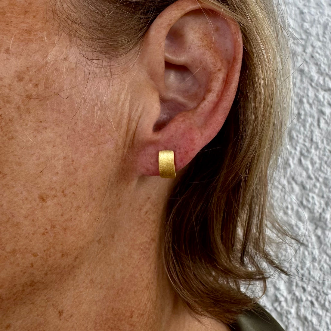 Ohrstecker Rechteckig Gold