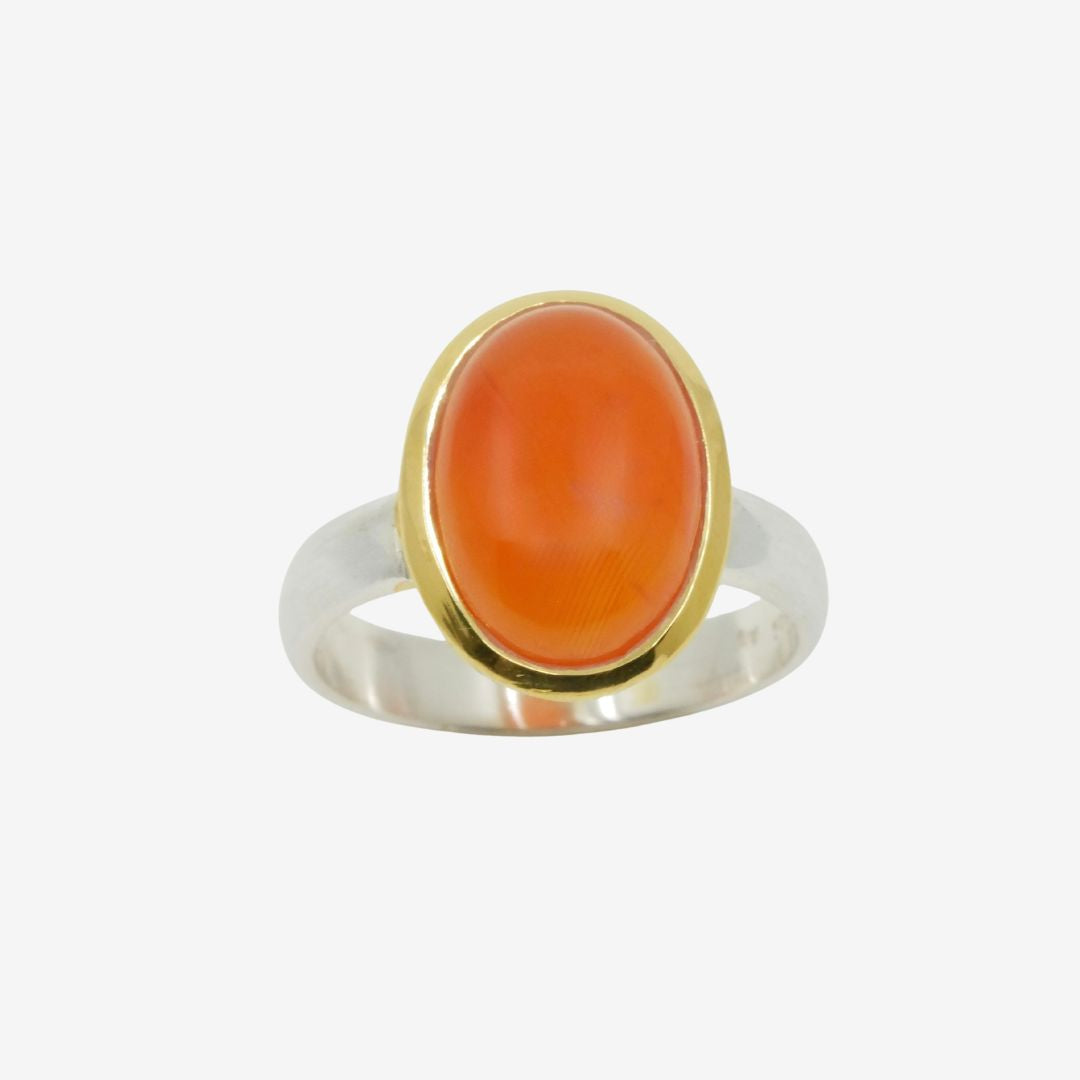 Karneol Ring bicolor