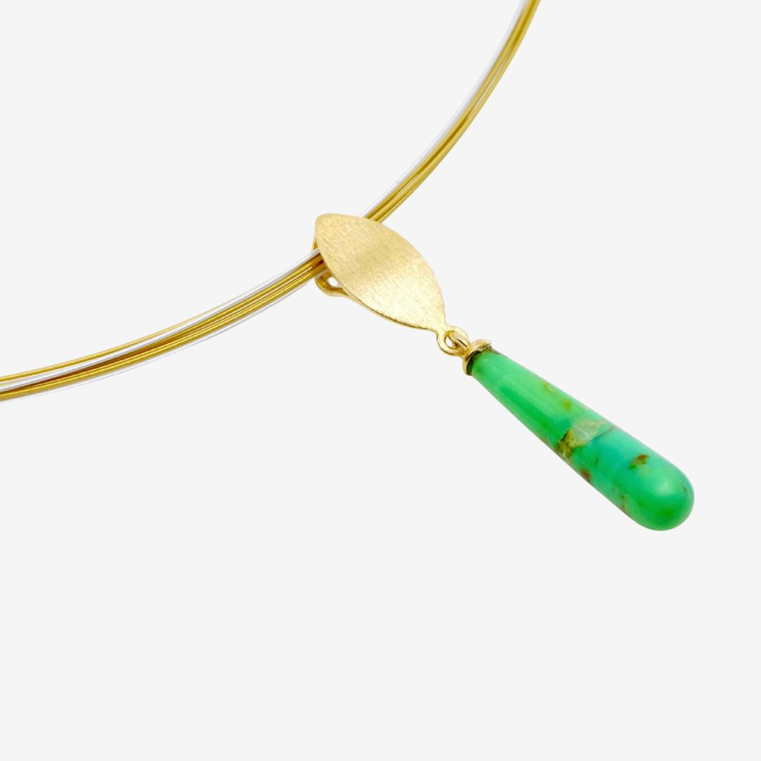 Kette mit grünem Türkis Anhänger