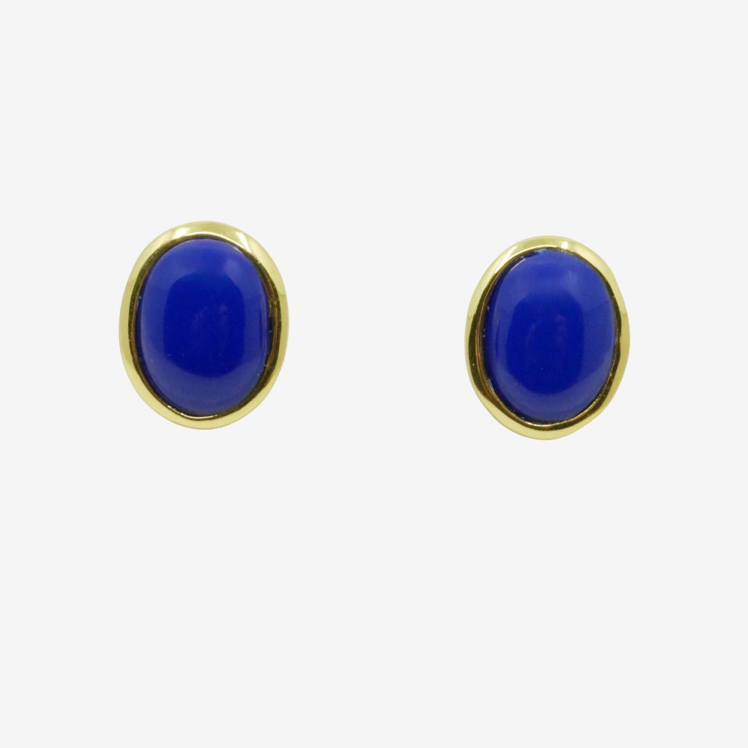 Elegante Lapislazuli Ohrringe oval