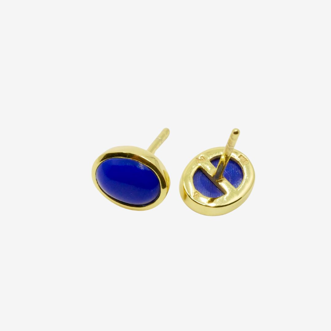 Elegante Lapislazuli Ohrringe oval