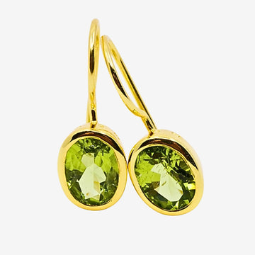 Peridot Ohrringe hängend Gold