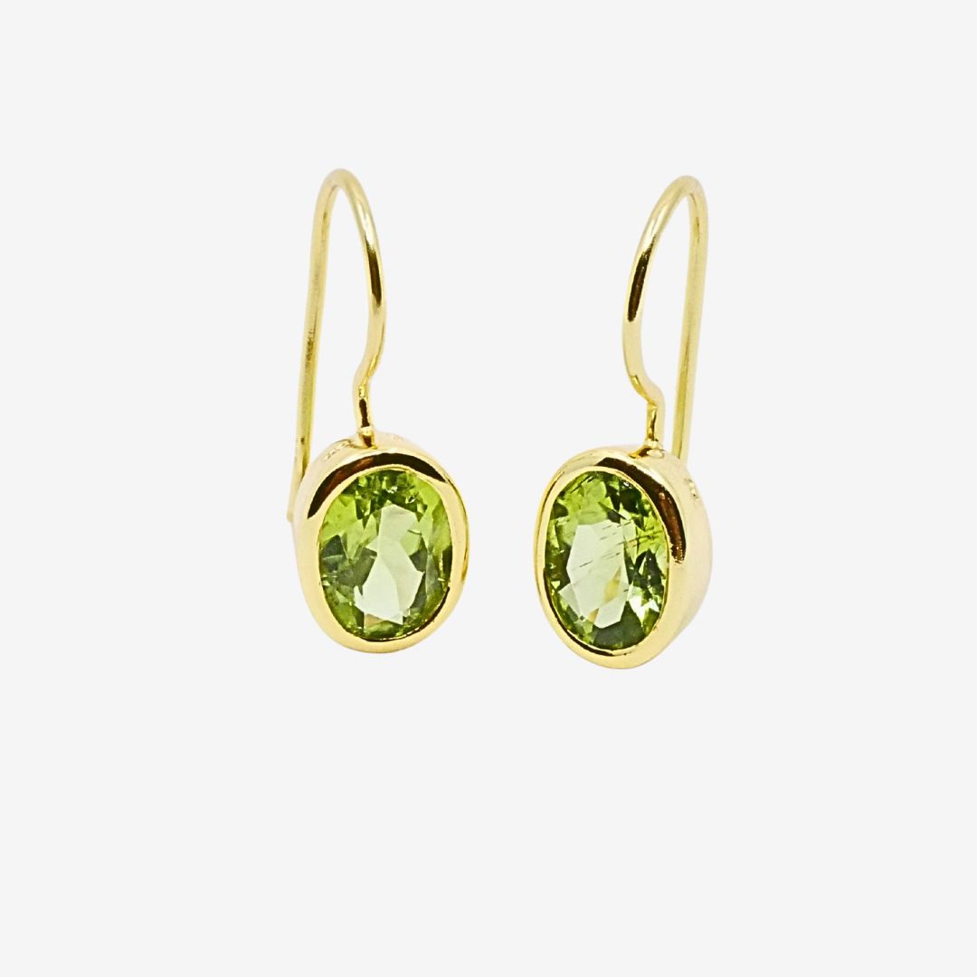 Peridot Ohrringe hängend Gold