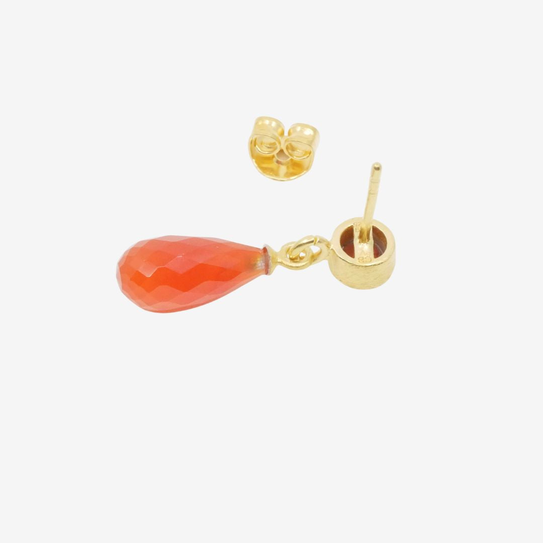 Ohrstecker mit Granat und Karneol