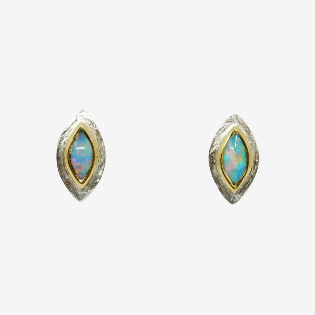 Opal Ohrstecker Bicolor