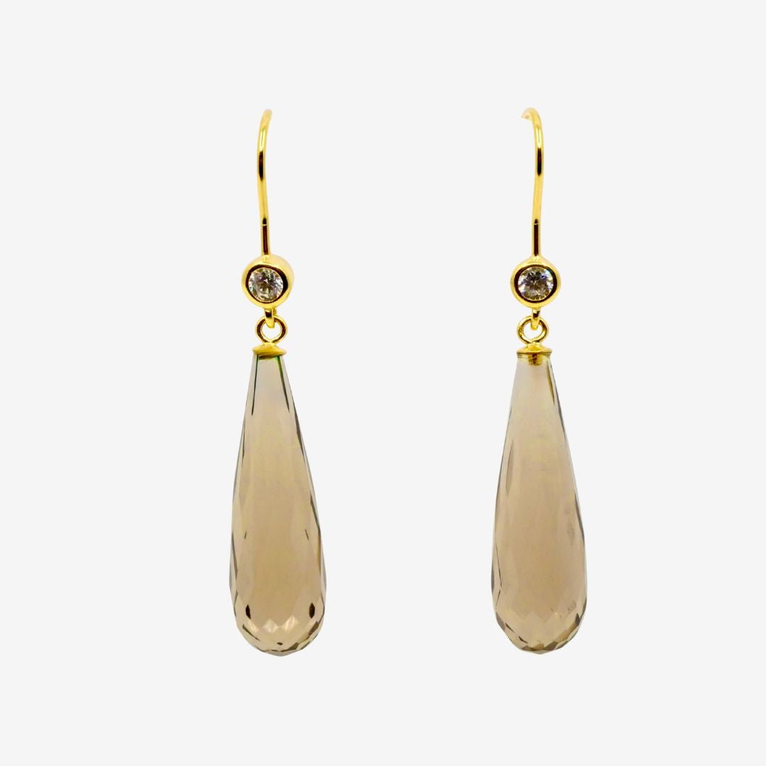 Elegante Rauchquarz Ohrringe