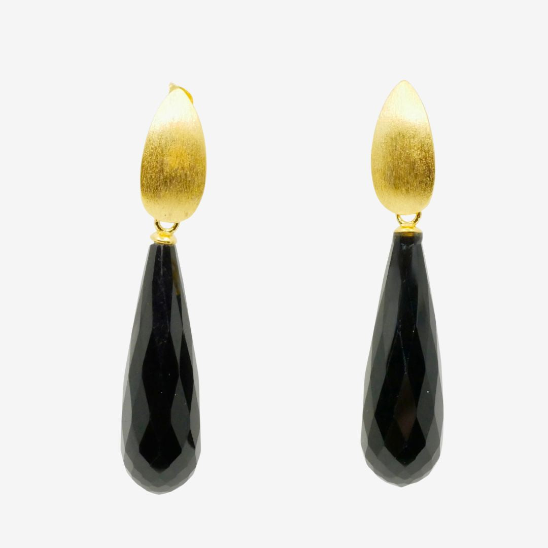 Elegante lange schwarze Ohrringe