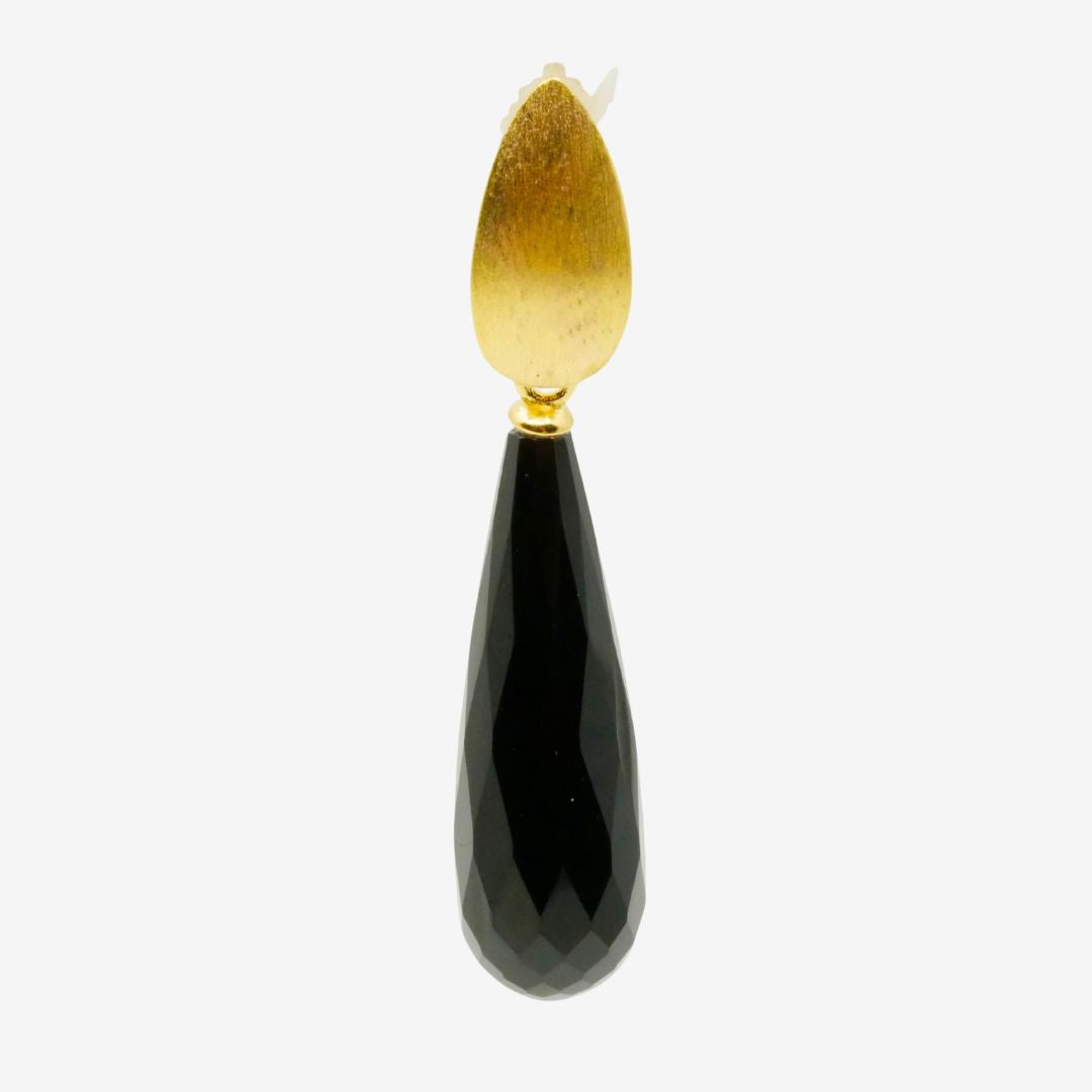 Elegante lange schwarze Ohrringe