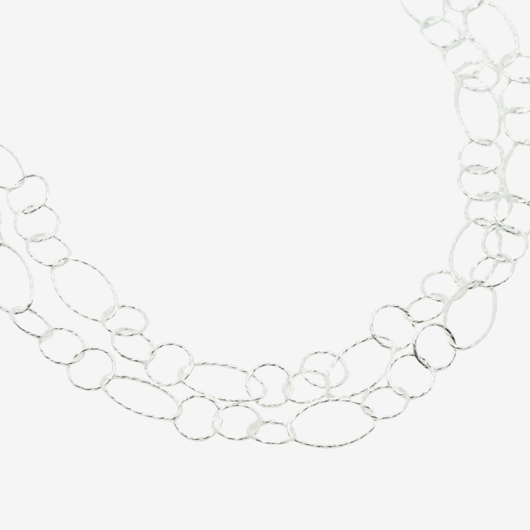 90 cm lange Silber Kette zierlich