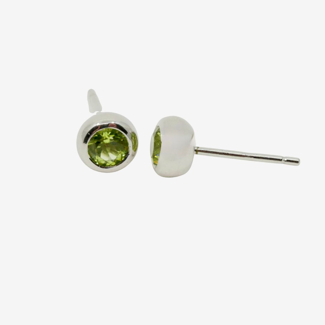 Silber Ohrringe mit grünem Peridot