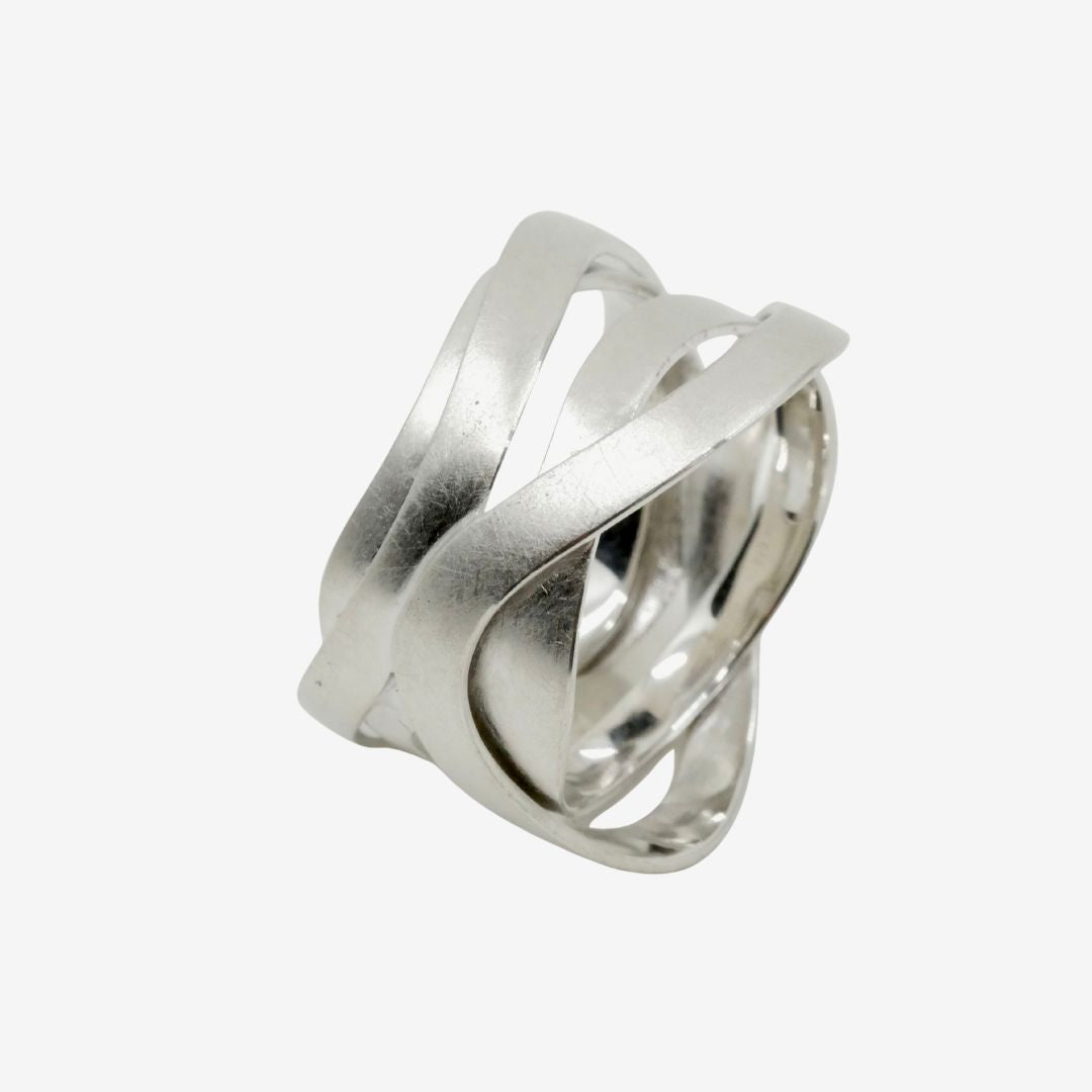 Silber Ring gewickelt