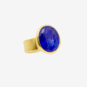 Tansanit Ring oval facettiert