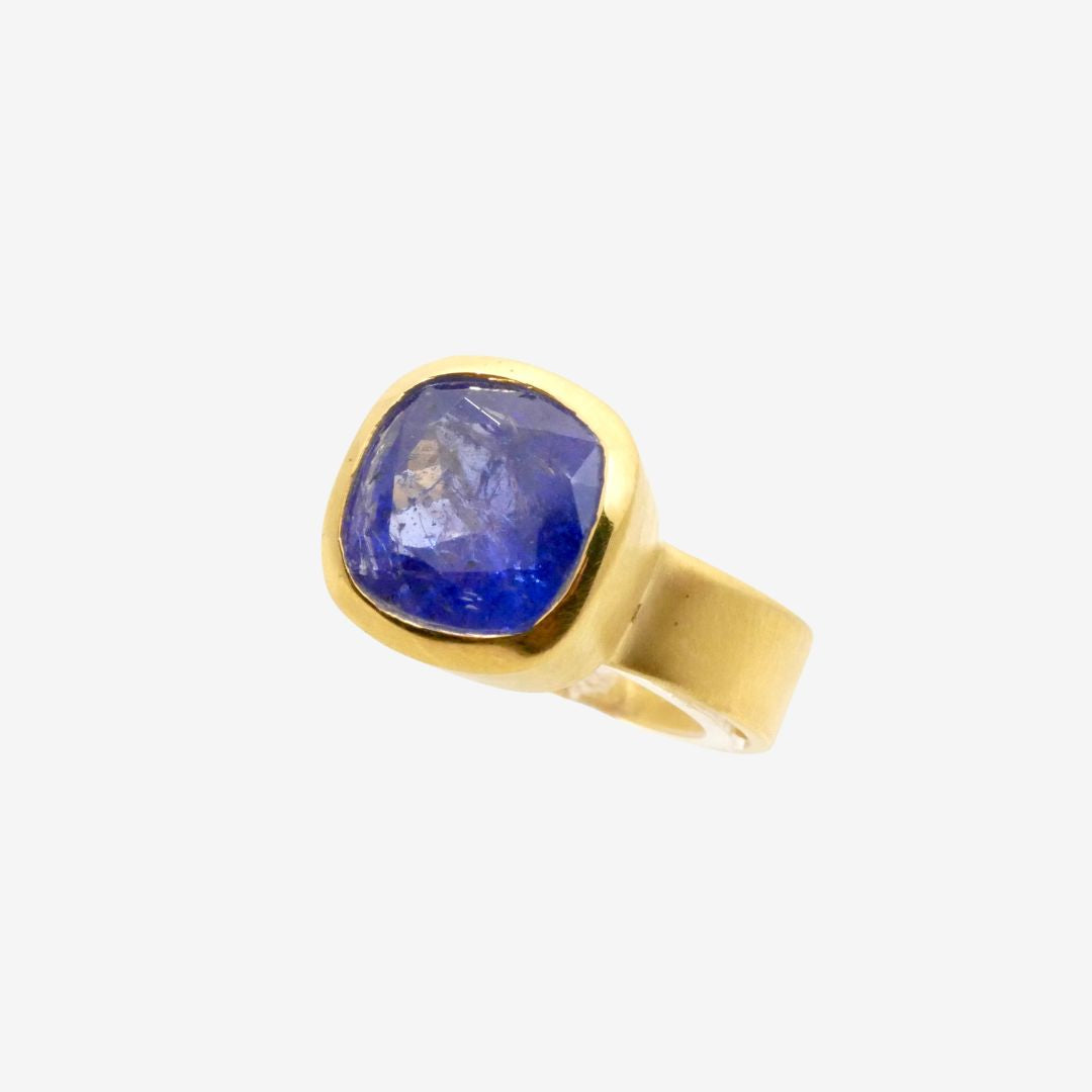 Tansanit  Ring Blau Gold