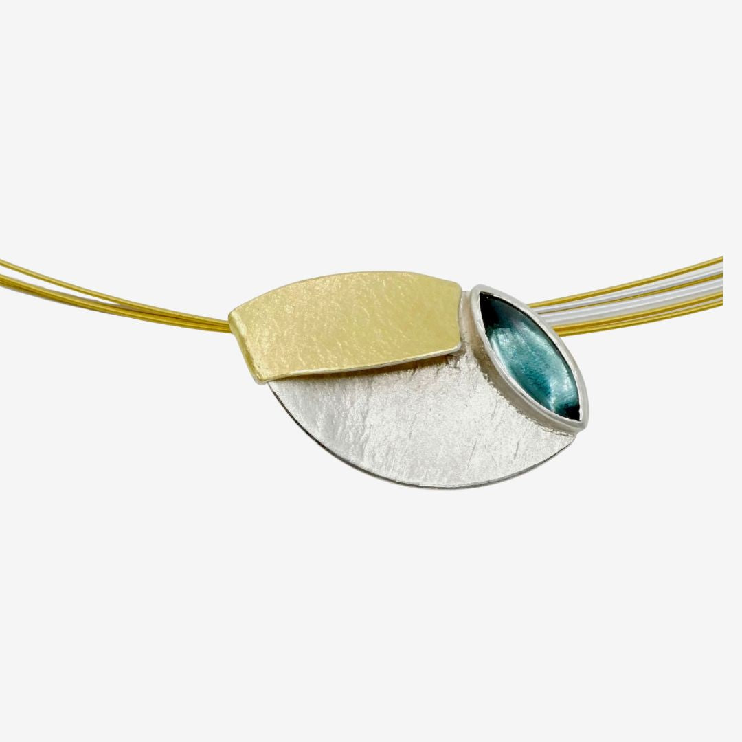 Elegante Kette mit grünem Turmalin