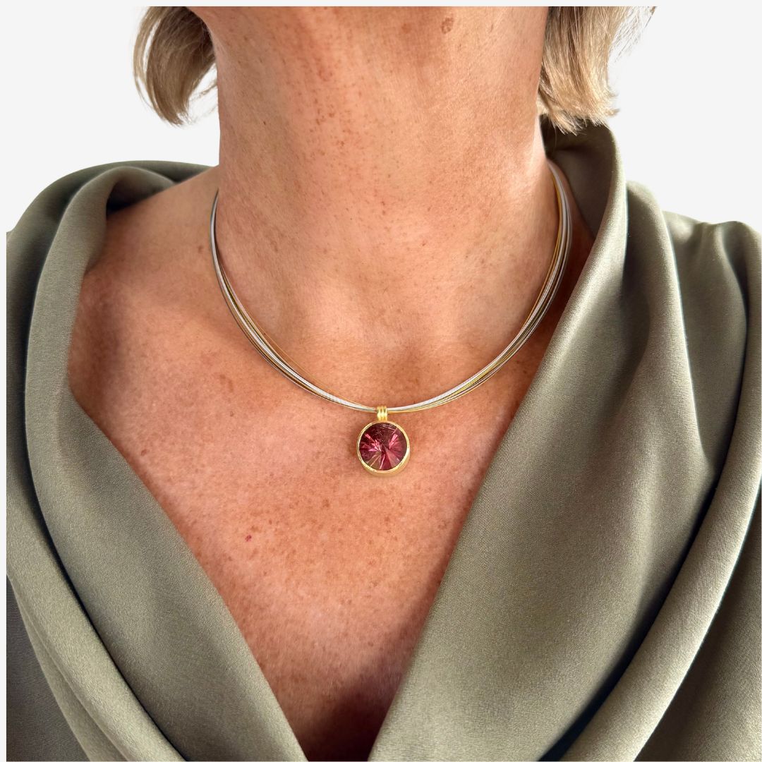 Turmalin Anhänger Pink 750er Gold
