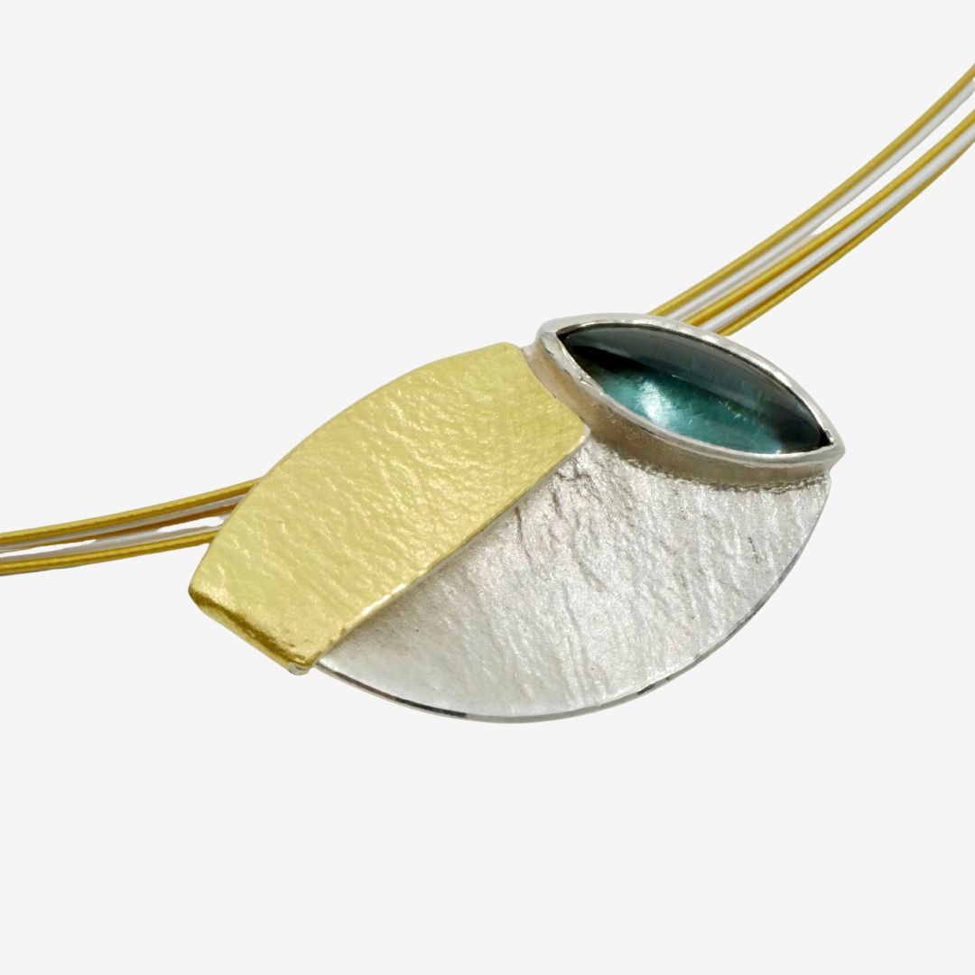 Elegante Kette mit grünem Turmalin