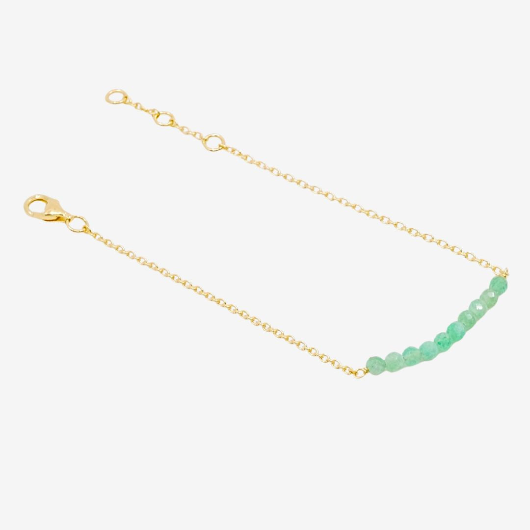 Armband Grüner Achat Gold