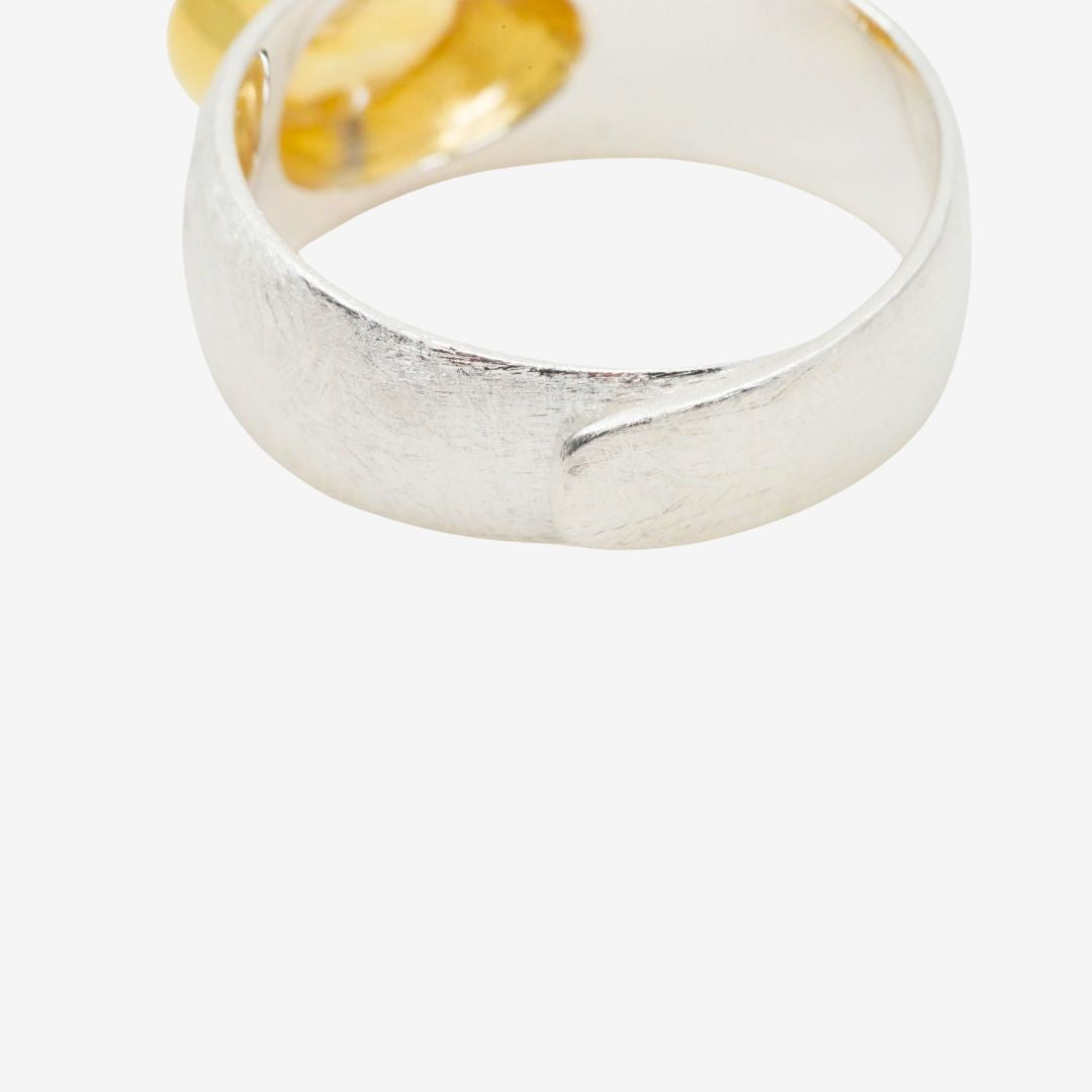 Ring Citrin Größenverstellbar Bicolor