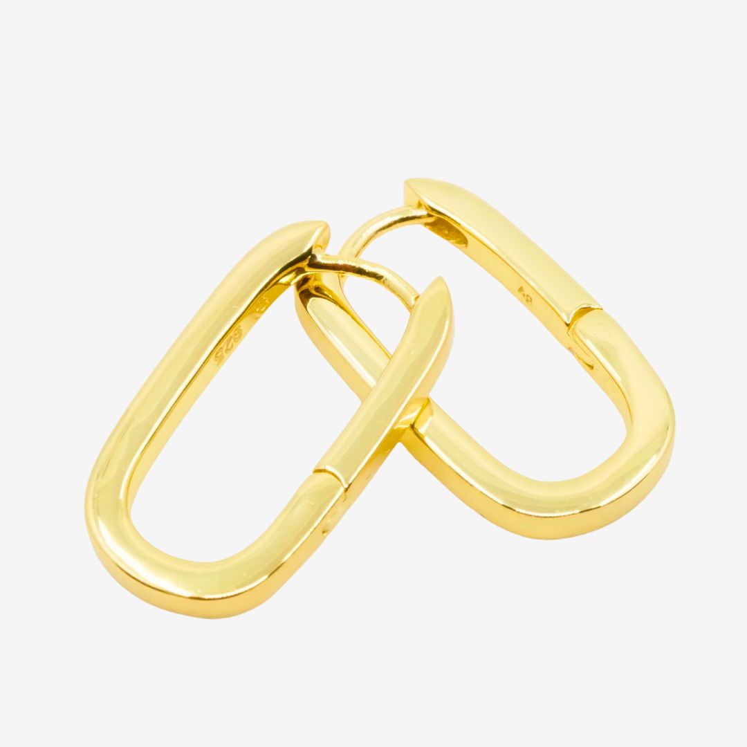 Creolen Gold Rechteck