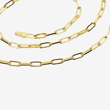 Kette Paperclip Gold