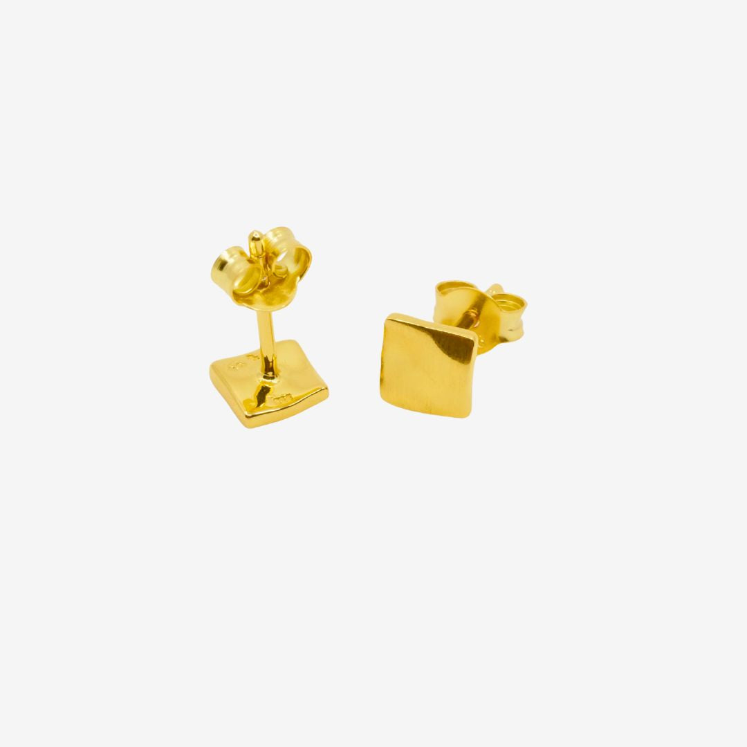Ohrstecker Eckig Gold
