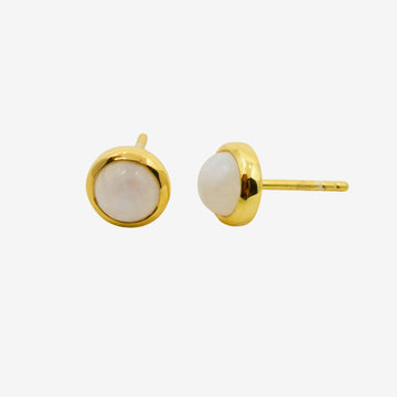 Ohrstecker Mondstein Gold