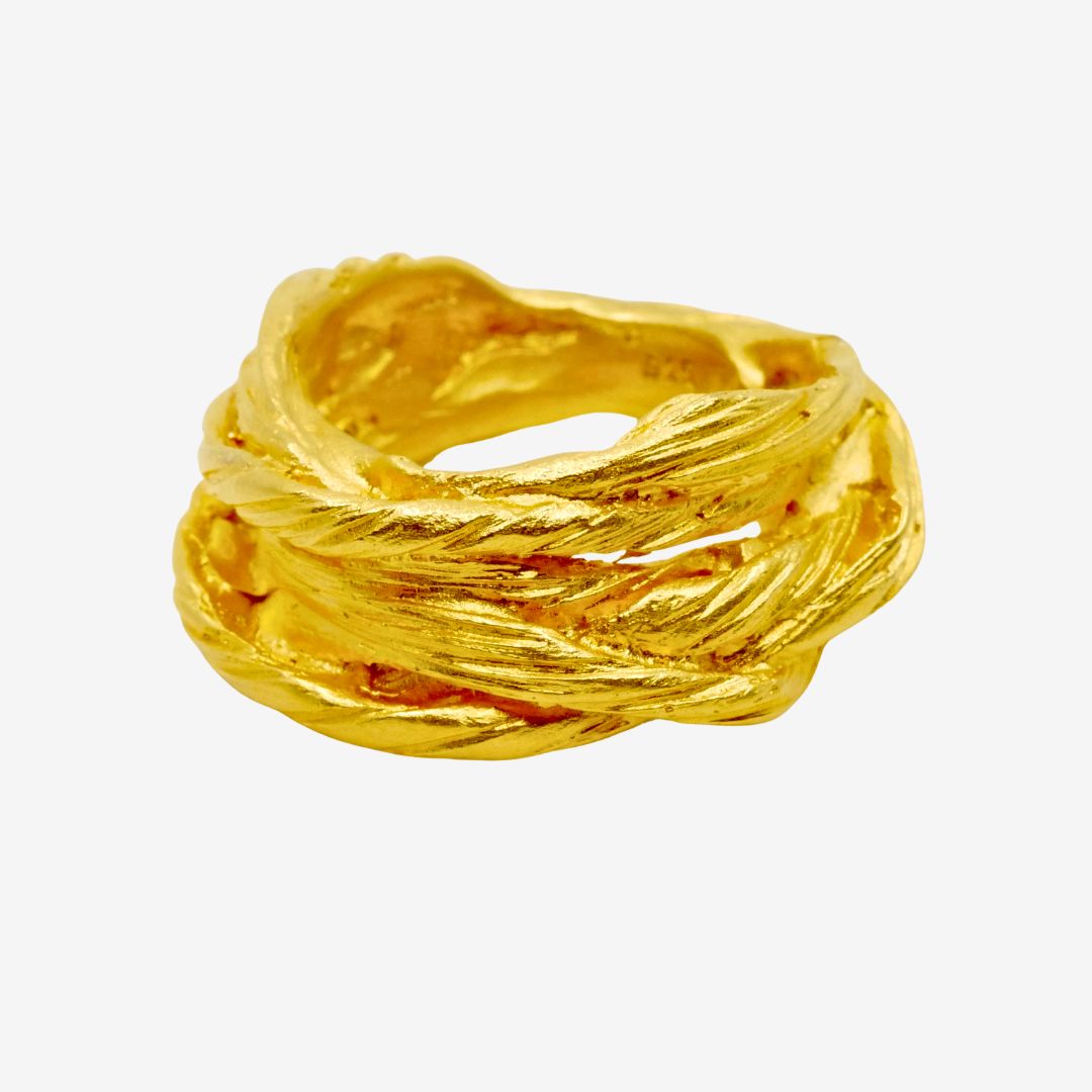 Ring Kordel Breit Gold