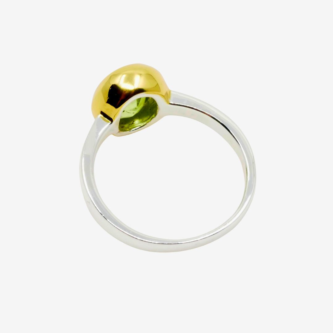 Ring Peridot Schmal Bicolor