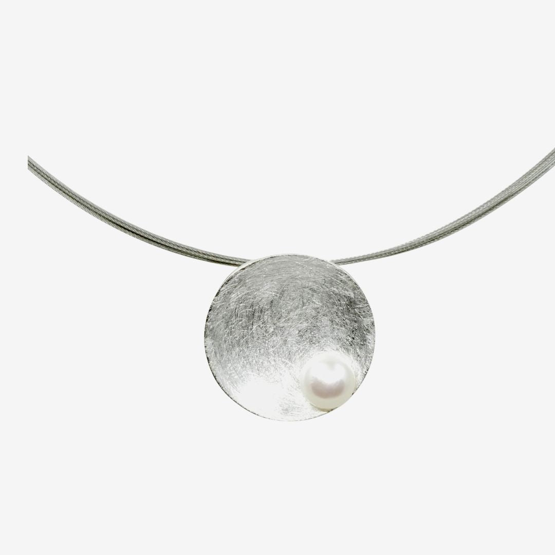 Anhänger Perle Rund Silber