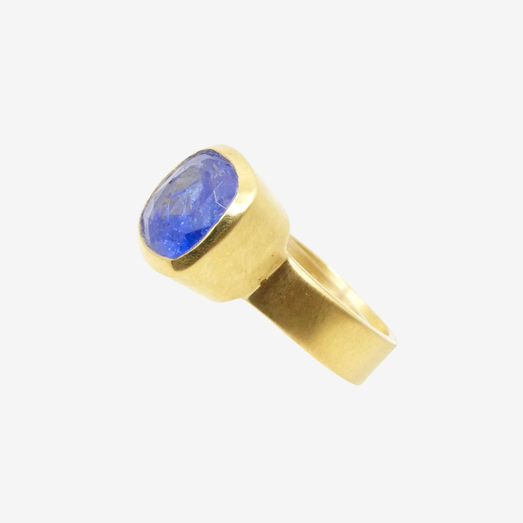 Tansanit  Ring Blau Gold