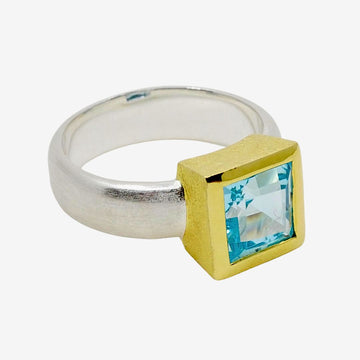 Ring Topas Eckig Bicolor