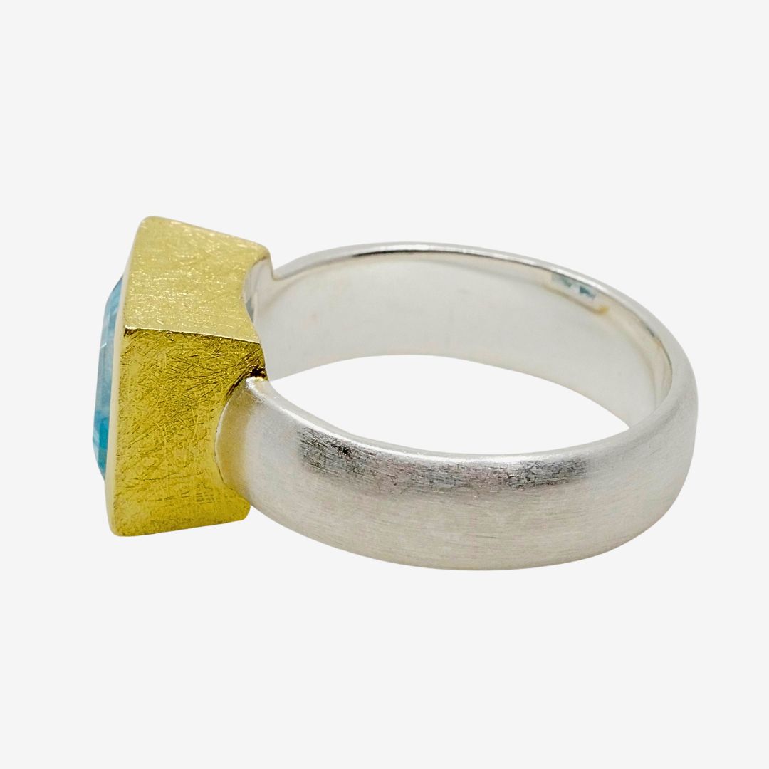 Ring Topas Eckig Bicolor