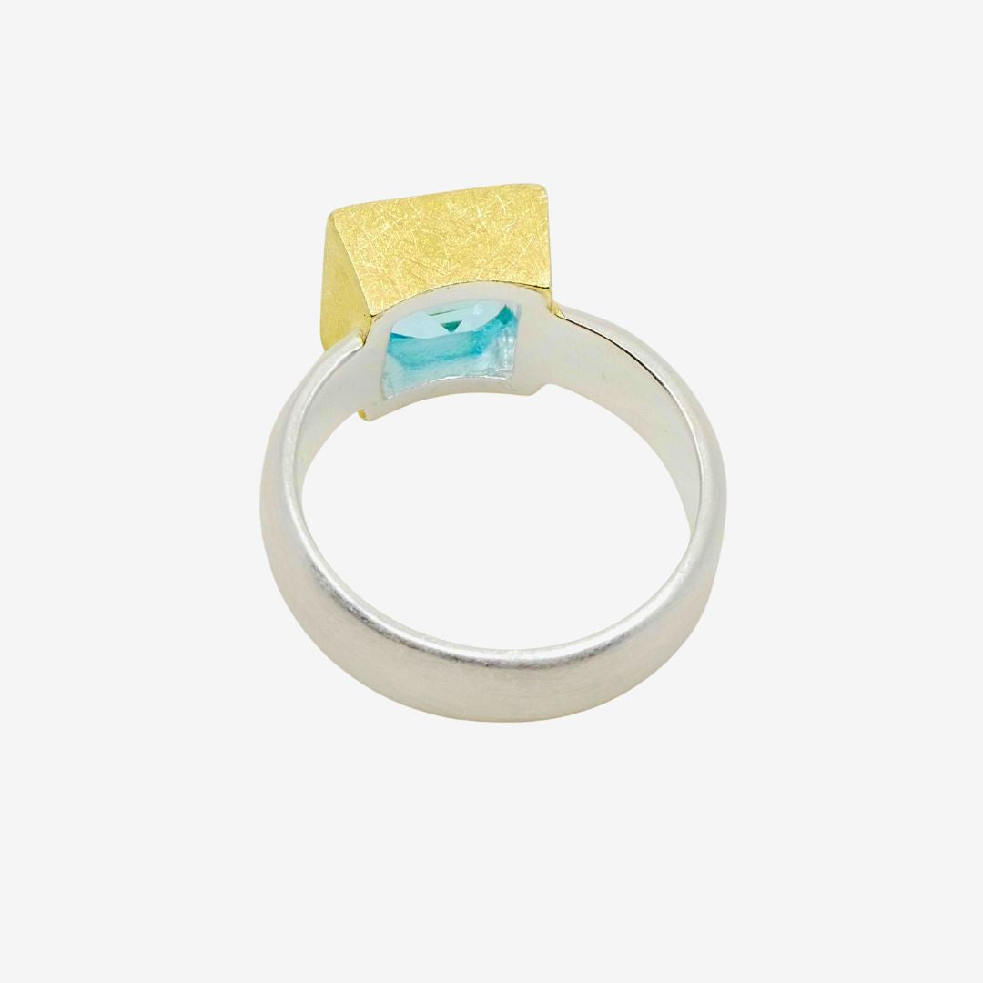 Ring Topas Eckig Bicolor
